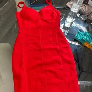 Red bodycon dress